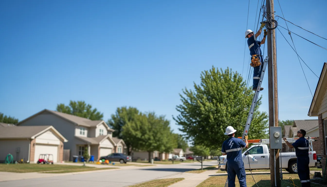 Residential electrician providing installation services in Walters, OK